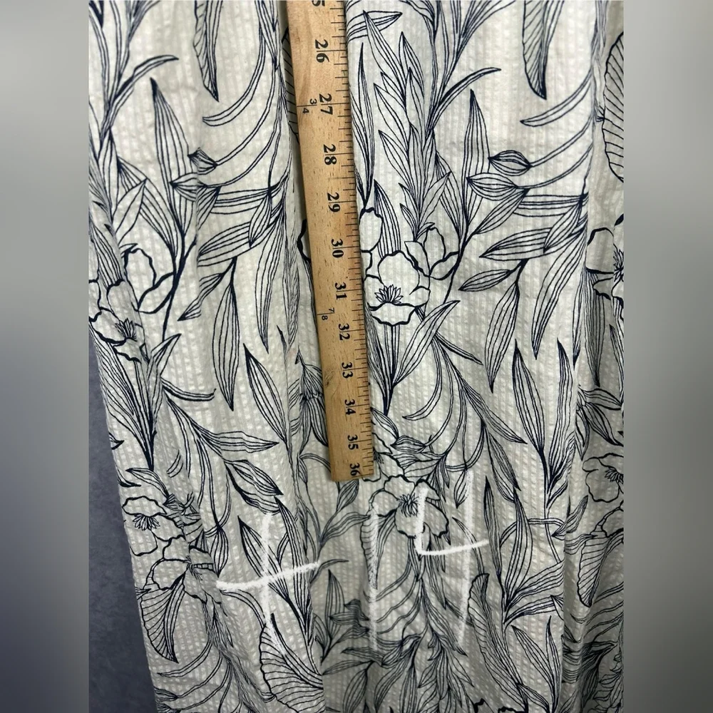 Lane‎ Braynt Seersucker Smocked-Waist Midi Dress Size 16